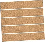 VILLFUL Adhesive Cork Strip Wall Sticker 5pcs Cork Board Strips Bulletin Bar for Office Memo Board