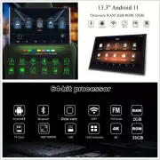 Pair 13.3" Touch Screen Android 11 Octa-core 2+32GB Headrest Monitor OBD TPMS FM (for: Porsche)
