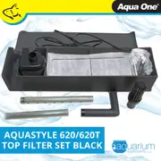 Aqua One AquaStyle 620/620T Complete Top Filter Set Gloss Black (59307GBK)