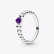 Authentic Pandora February Purple Ring size (52) 6