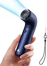 Aecooly Portable Handheld Fan, Powerful Turbo Mini Fan, 19000 RPM High Speed Aero Pro, 15H Max Cooling Time, 6 Speeds Aluminum Case, Rechargeable Personal Small Travel Essentials Gifts for Women -Blue