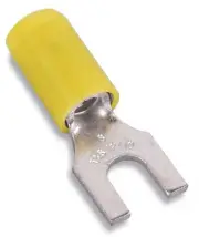 Sta-Kon 10Rc-14F 12-10 Awg Vinyl Fork Terminal 1/4" Stud Pk50