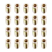 Wood Furniture M8x30mm Threaded Insert Nuts Interface Hex Socket Drive 20pcs
