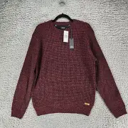 Buffalo David Bitton Sweater Mens Medium Red Long Sleeve Pullover *NWT*