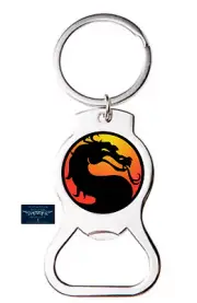 MORTAL KOMBAT DRAGON LOGO INSPIRED CUSTOM METAL BOTTLE OPENER KEY RING KEYCHAIN