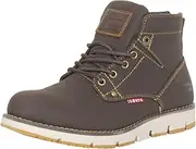 [Levi's] Levis Men's Jax-WX-2.0 Boots Work Shoes Ankle Lace-Up Mocha/Tan Sz: 8#519997