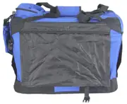 Medium Foldable Pet Dog Puppy Cat Rabbit Soft Crate With Curtain-Blue