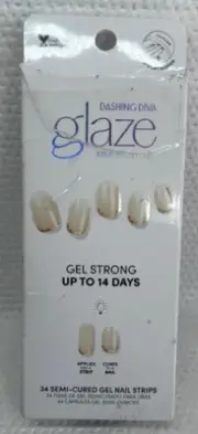 Dashing Diva Glaze Nail Strips - Grecian Gold | Works with Any LED Nail Lamp