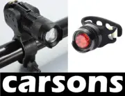 Front & rear bike lights - mini silicone aluminium alloy torch led light CARSONS