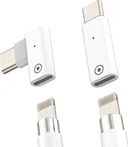 for Apple Pencil 1st Gen Charging Adapter(2 Pack) Lightning Female to USB C Male for iPad 10th for Accessoire Type C Plug Connector Port MFI Certified Charger Converter Alternative Pen Adaptor