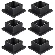 4x4 Post Base, 6 Pack Plastic Post Anchor Deck Post Base Support for Outdoor ...