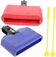 Sosoport 2 Sets Jam Block Drum Accessories for Finger Castanets Drumsticks Mounting Bracket Easy Installation Percussion Instruments for Beginners
