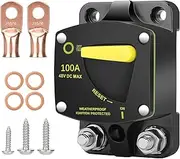 Mihauuke Marine Circuit Breaker, Boat Electronics, Trolling Motor Connector, Automotive Circuit Breaker for DC Voltages from 12V to 48V, Solar Systems, Battery Chargers