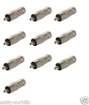 10pcsx BNC Female to RCA Male Connector