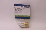 Orbit Double Hose Adapter Brass 3/4" x 3/4" x 1/2" 53038