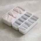 Stackable Socks Bra Storage Case 3/5 Grids Closet Drawer Organizers for Home