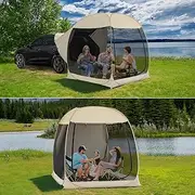 Alvantor Pop Up Screen House, 4 in 1 Outdoor Camping Tent,7'x7' Screen Room with Mosquito Netting, SUV Tent with Carry Bag, Instant UV Resistant Sun Shelter for Garden, Patio, Backyard