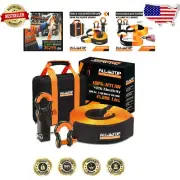 All-in-One Off-Road Recovery Kit: 35k lbs Snatch Strap & Aluminum Hitch Receiver