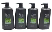Dove Men +Care Fresh + Clean 2 In 1 Shampoo & Conditioner, 25.4 OZ, Lot of 4