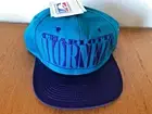NWT Vtg Charlotte Hornets Logo 7 Snapback Hat 90s BIG LOGO Cap Deadstock NWT