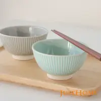 在飛比找momo購物網優惠-【Just Home】日本製線條水空色釉4.5吋陶瓷飯碗(日