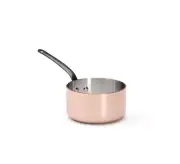 De Buyer Inocuivre Tradition Copper Saucepan With Cast Iron Handle, 1.3-Quart