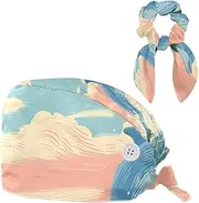 [YTYVAGT] Scrub Caps Women,Scrub Hats Suitable for Women,Cartoon Dolphin