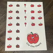 Vintage 80’s Scratch n Sniff Sticker Sheet Matte Cherry Cherries Chocolate