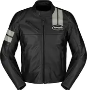 Spidi Roar, leather jacket , color: Black/Light Grey , size: 50