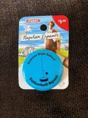Vintage 2005 Napoleon Dynamite pinback 1.5 inches "Preston HS Tetherball Squad"