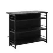 Costway 4-Tier Bar Cabinet Buffet Sideboard Industrial Kitchen Island