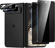 [WYQLTD] [2+2Pack] for Google Pixel Fold Privacy Screen Protector and Tempered Glass Camera Lens Protector, Anti-Scratch, No Bubbles, Anti-Spy