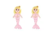 2x Keeleco Mermaid Soft Stuffed Animal Plush Kids Children Play Toy 25cm Pink 3+