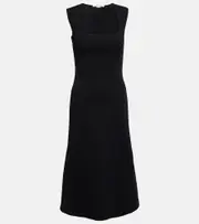 [Stella McCartney] Stella McCartney Square-neck midi dress AU 2 black