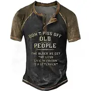 Easter Mens Graphic Shirt Henley Tee Color Block Letter Clothing Apparel 3D Print Outdoor Casual Short Sleeve Patchwork Button Down Fashion Designer The Older