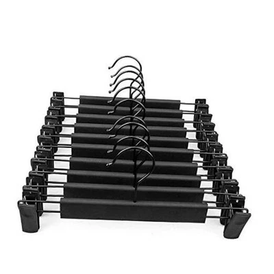 Pants Hangers Skirt Hangers,s Black Plastic Dress Trousers Hanger with 20 Pack
