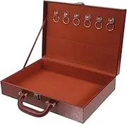 Homoyoyo Handheld PU Key Storage Box Multifunctional Document Organizer for House Keys Spacious Capacity