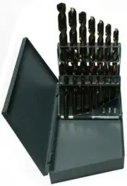 1/16-1/2x32nds 15 Piece Cobalt Jobber Length Drill Bit Set