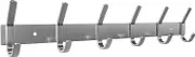 Coat Rack Wall Mount with 6 Coat Hooks for Hanging - 17 Inch Heavy Duty SUS304 Stainless Steel Brushed Finish Waterproof – Wall Hook Rack for Bathroom Kitchen Entryway (Silver)