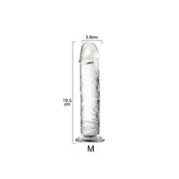 在飛比找PChome24h購物優惠-透明感19.5公分 仿真假陽具陰莖肉棒 自慰按摩棒 ｜G點 