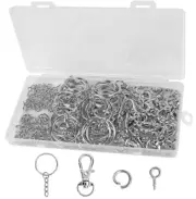 145 PCS Metal Swivel Hooks, 35 PCS Lobster Claw Clasps and 35 PCS Keychain