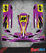 Tony Kart OTK M4 go kart sticker kit BLAZE STYLE decals / stickers / Kart Art