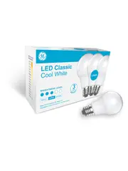 GE Classic 3 Pack 8W ES LED Globe in Cool White