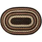 New Primitive Country MOCHA BROWN TAN JUTE RUG Area Mat 27" x 45"