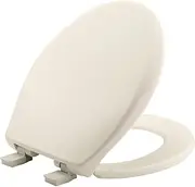 MAYFAIR 887SLOW 346 Affinity Slow Close Removable Plastic Toilet Seat That Will Never Loosen, Providing The Perfect Fit, Round, Long Lasting Solid Plastic, Biscuit