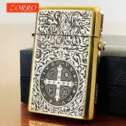 Thorens Brass Kerosene Windproof Lighter Personalized Creative Mechanical Ejection Classic Kerosene Engine 581-306 Constantine
