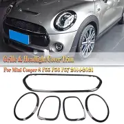 CB Look Front Grill Cover Headlight Taillight Trim For Mini Cooper S F55 F56 F57 (for: Mini)