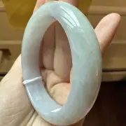 纯天然翡翠A货 56 mm Grade A Burmese Myanmar Jadeite Bangle 春彩紫羅蘭有紫有綠