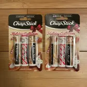 *2 Packs* CHAPSTICK HOLIDAY COLLECTION P Pumpkin Candy Cane & Cookie