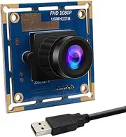 Magnolia 2MP USB Camera Module, 1080P HD 30/60/120FPS High Speed Wecam, 2.1mm Wide Angle Fixed-Focus Lens, Mini Indutrial Camera, Plug and Play, for CNC Monitoring/Defect Detection/Machine Vision